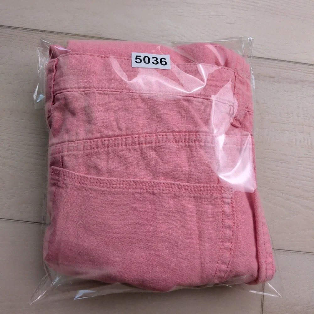NEW The Territory Ahead 100% Linen Straight Leg Pants Mens 40x34 Pink T3020
